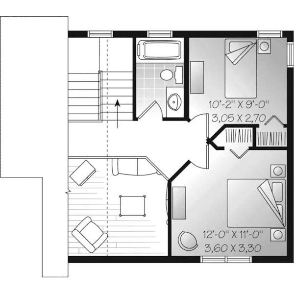 A-Frame House Plan Second Floor - Ingleside Prairie Style Home 032D-0935 - Search House Plans and More