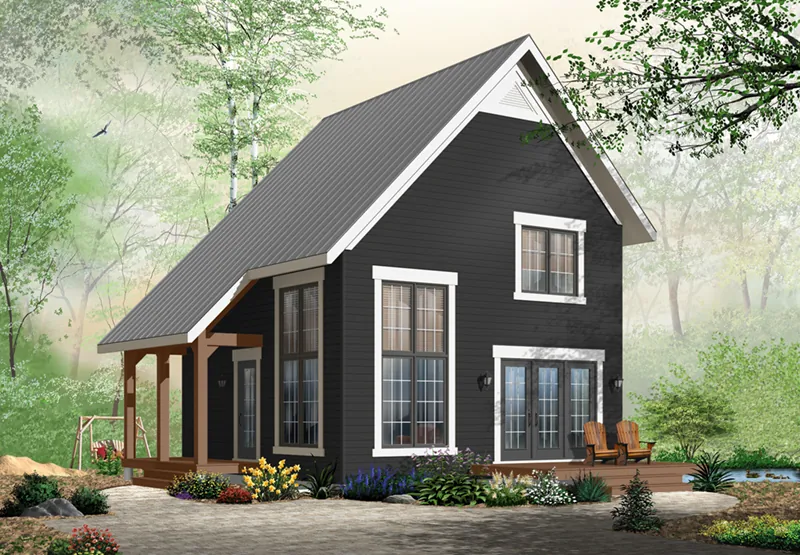 Craftsman House Plan Front of Home - Ingleside Prairie Style Home 032D-0935 - Search House Plans and More