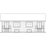 Rear Elevation - Lucinda Lane Multi-Family Home 032D-0942 - Shop House Plans and More