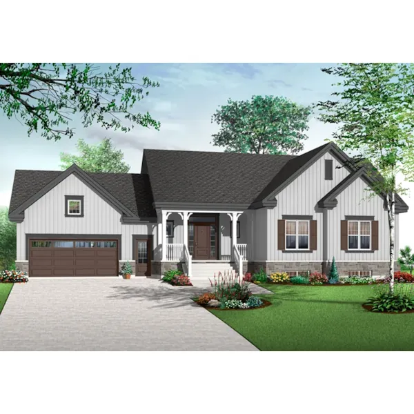 Front of Home - Primrose Path Country Home 032D-0943 - Shop House Plans and More