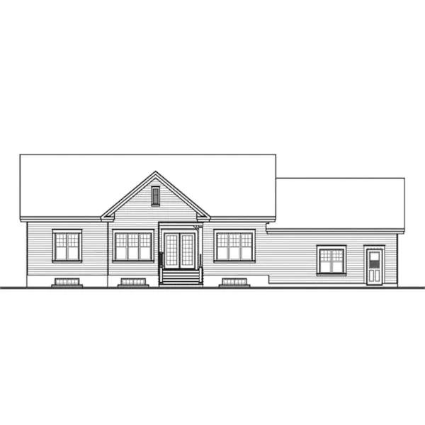 Rear Elevation - Primrose Path Country Home 032D-0943 - Shop House Plans and More