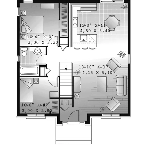 First Floor - Geary Lane Ranch Home 032D-0944 - Search House Plans and More