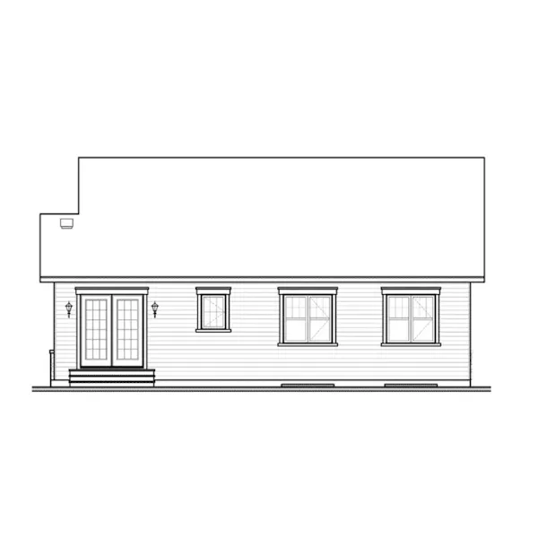 Cabin & Cottage House Plan Rear Elevation - Killarney Bay Small Home 032D-0945 - Search House Plans and More