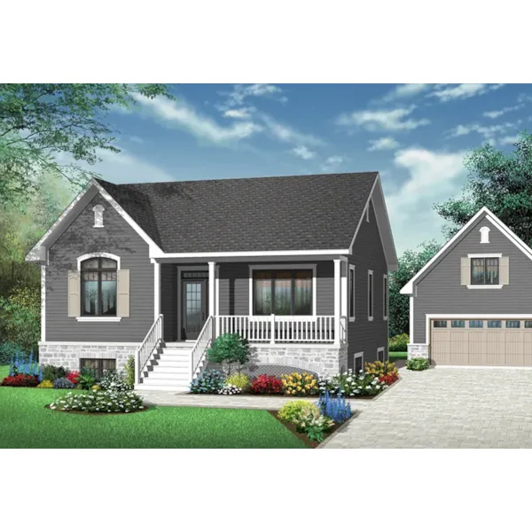 Front of Home - Madeira Hill Multi-Level Home 032D-0946 - Shop House Plans and More