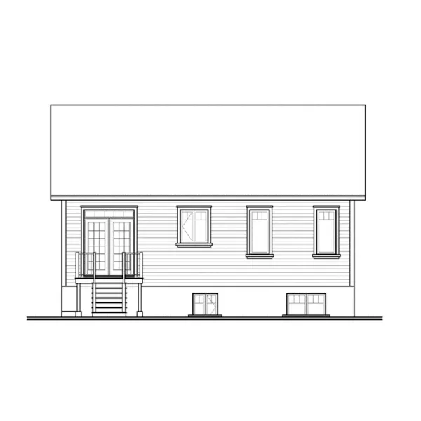 Rear Elevation - Madeira Hill Multi-Level Home 032D-0946 - Shop House Plans and More