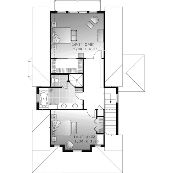 Waterfront House Plan Second Floor - Evergreene Two-Story Home 032D-0949 - Search House Plans and More