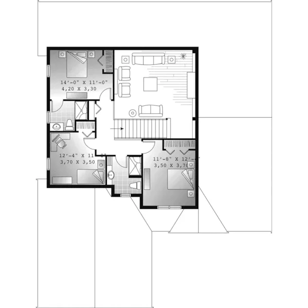 Second Floor - Anniston Bay Traditional Two-Story Home 032D-0951 - Search House Plans and More