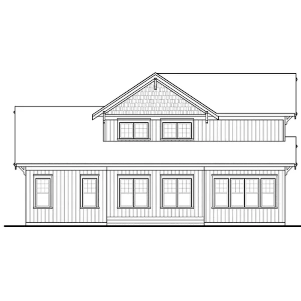 Rear Elevation - Anniston Bay Traditional Two-Story Home 032D-0951 - Search House Plans and More