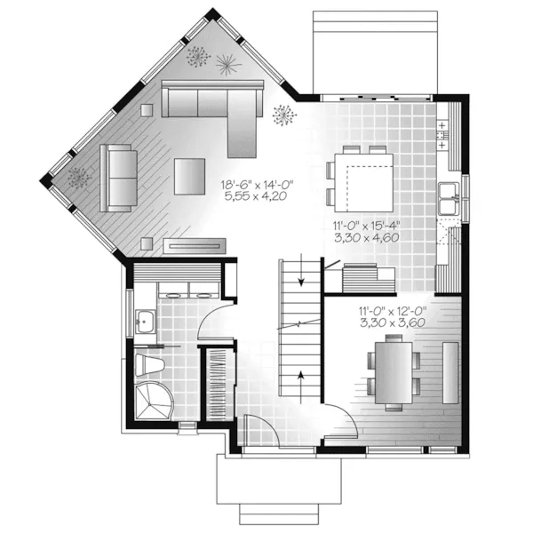 First Floor - Caldera Hill Modern Home 032D-0952 - Search House Plans and More