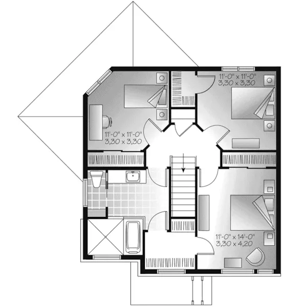 Second Floor - Caldera Hill Modern Home 032D-0952 - Search House Plans and More