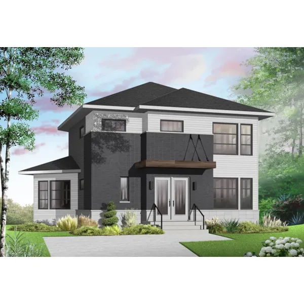 Front of Home - Caldera Hill Modern Home 032D-0952 - Search House Plans and More