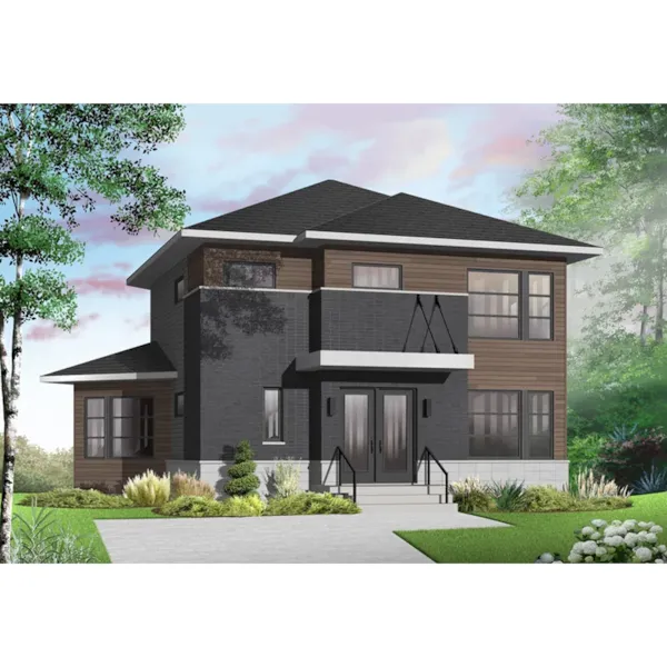 Front Photo 02 - Caldera Hill Modern Home 032D-0952 - Search House Plans and More