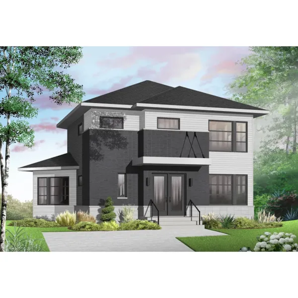 Front Photo 03 - Caldera Hill Modern Home 032D-0952 - Search House Plans and More