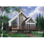 Front Image - Sun Stream A-Frame Home 032D-0956 - Shop House Plans and More