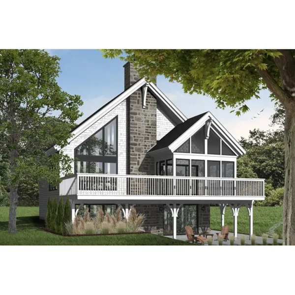 Front Photo 01 - Sun Stream A-Frame Home 032D-0956 - Shop House Plans and More