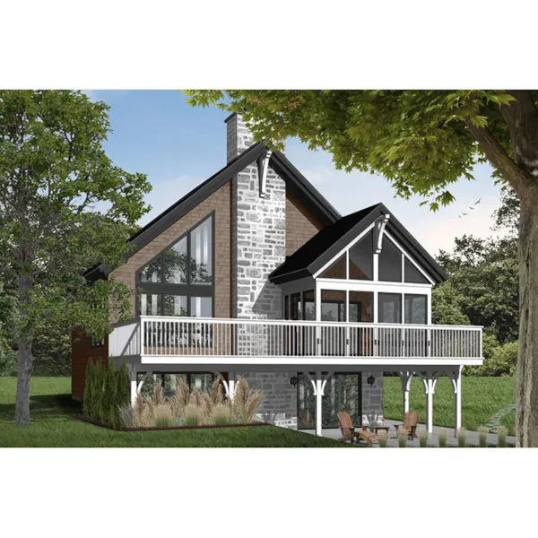 Front Photo 02 - Sun Stream A-Frame Home 032D-0956 - Shop House Plans and More