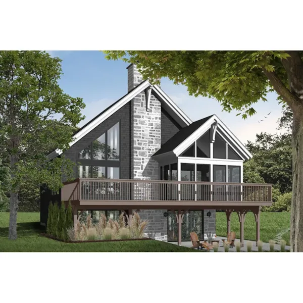 Front Photo 03 - Sun Stream A-Frame Home 032D-0956 - Shop House Plans and More