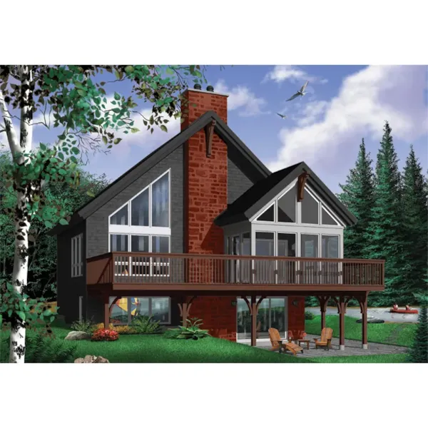 Front Photo 05 - Sun Stream A-Frame Home 032D-0956 - Shop House Plans and More