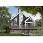 Rear Photo 01 - Sun Stream A-Frame Home 032D-0956 - Shop House Plans and More