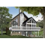 Rear Photo 02 - Sun Stream A-Frame Home 032D-0956 - Shop House Plans and More