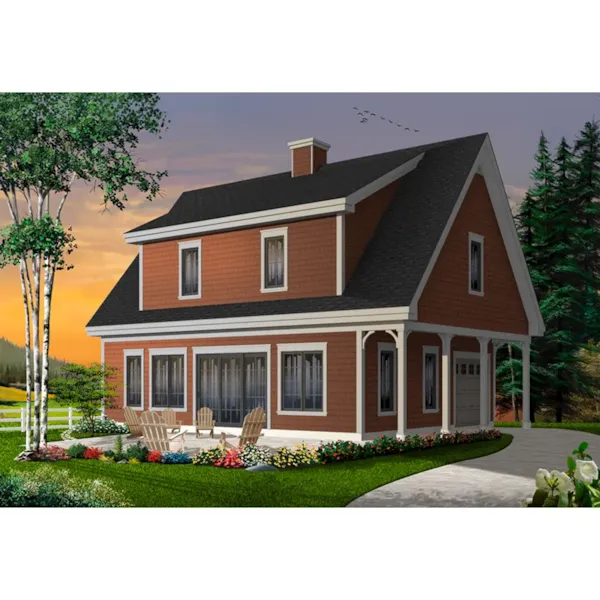 Front Photo 02 - Saddlery Saltbox Home 032D-0957 - Shop House Plans and More