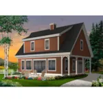 Front Photo 02 - Saddlery Saltbox Home 032D-0957 - Shop House Plans and More