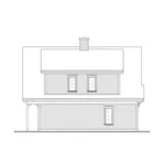 Rear Elevation - Saddlery Saltbox Home 032D-0957 - Shop House Plans and More