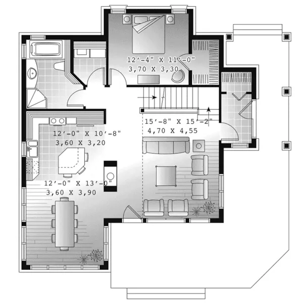 First Floor - Sun Crest Two-Story Home 032D-0958 - Shop House Plans and More