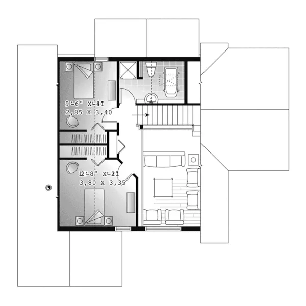 Second Floor - Sun Crest Two-Story Home 032D-0958 - Shop House Plans and More