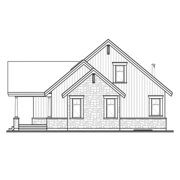 Rear Elevation - Sun Crest Two-Story Home 032D-0958 - Shop House Plans and More