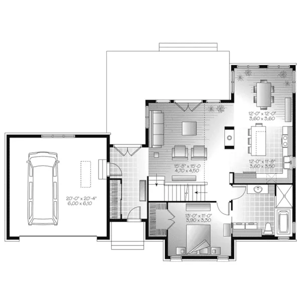 First Floor - Suncrest Bay Modern Farmhouse 032D-0959 - Shop House Plans and More