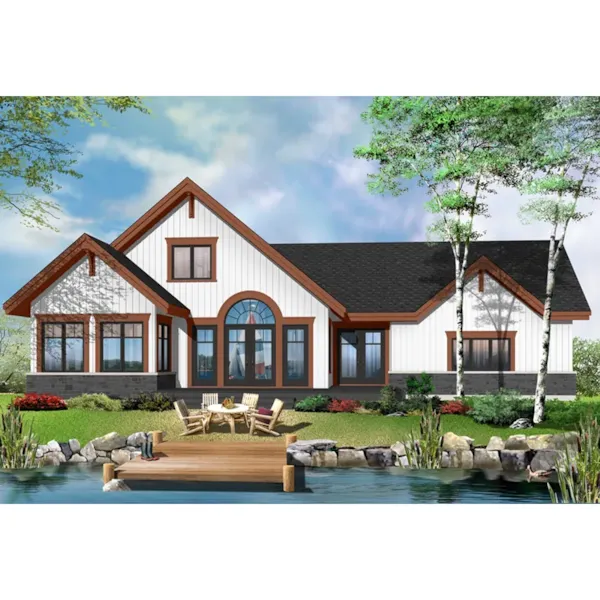 Rear Photo 02 - Suncrest Bay Modern Farmhouse 032D-0959 - Shop House Plans and More