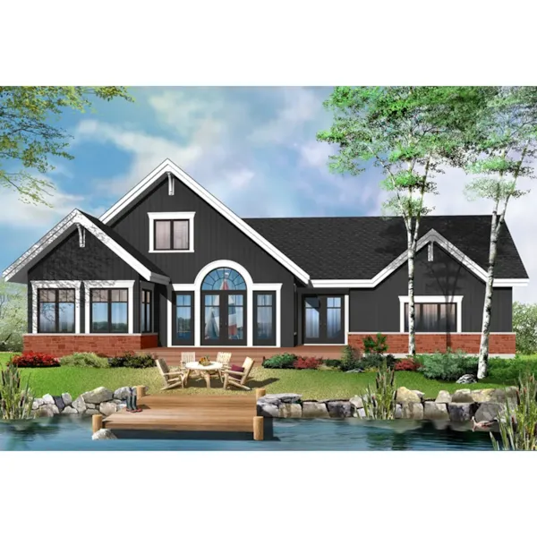 Rear Photo 03 - Suncrest Bay Modern Farmhouse 032D-0959 - Shop House Plans and More