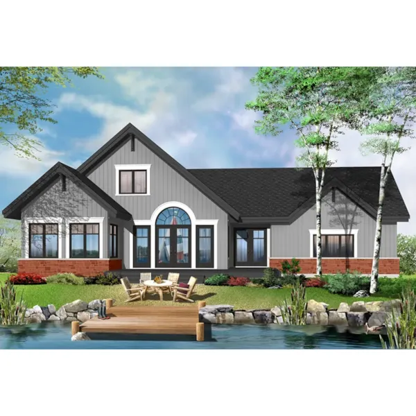 Rear Photo 04 - Suncrest Bay Modern Farmhouse 032D-0959 - Shop House Plans and More