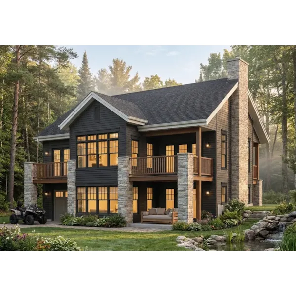 Rear Photo 01 - Gordon Bay Waterfront 032D-0960 - Search House Plans and More