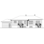 Rear Elevation - Paris Multi-Family Home 032D-0964 - Shop House Plans and More