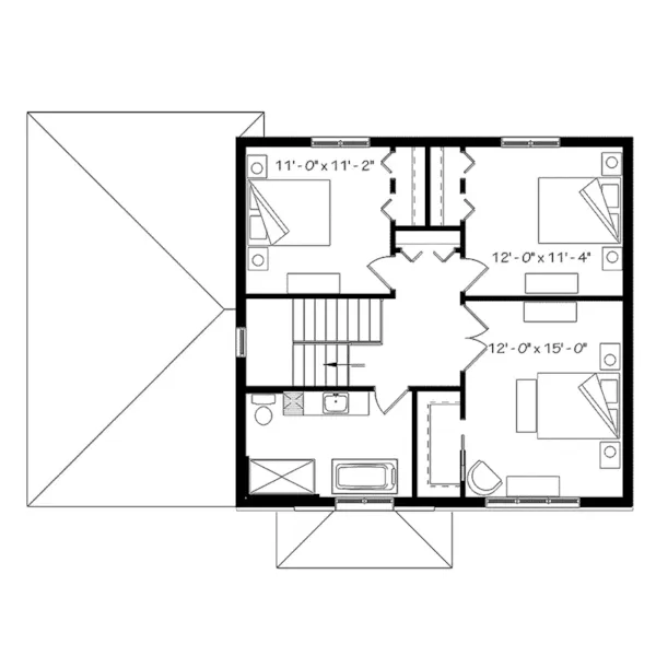 Second Floor - Altair Hill Modern Split-Level Home 032D-0968 - Search House Plans and More