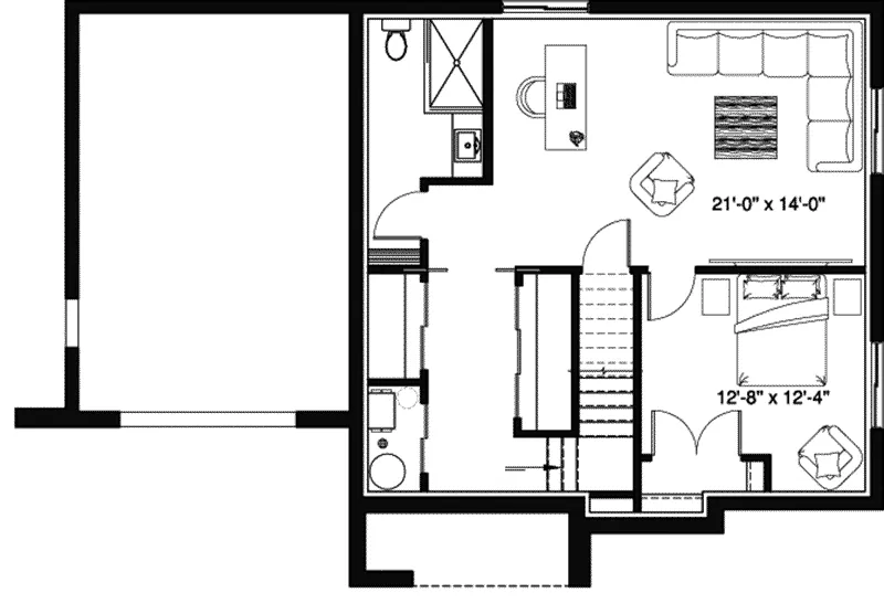 Lower Level Floor - Bellechasse Lane 032D-0969 - Search House Plans and More