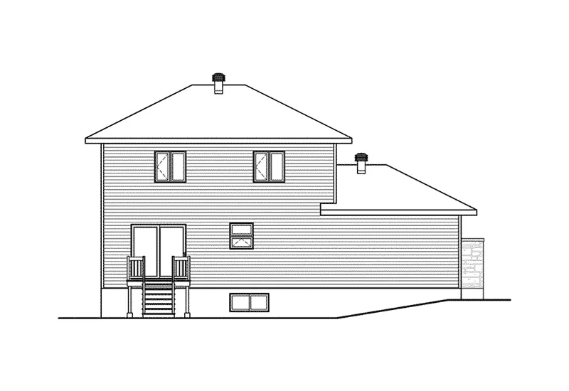 Rear Elevation - Bellechasse Lane 032D-0969 - Search House Plans and More