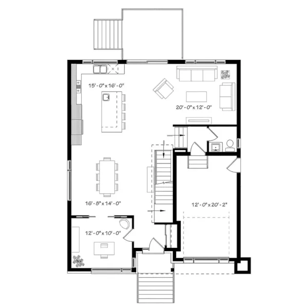 First Floor - Corbusier Modern Home 032D-0970 - Search House Plans and More