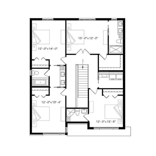 Second Floor - Corbusier Modern Home 032D-0970 - Search House Plans and More