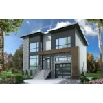 Front of Home - Corbusier Modern Home 032D-0970 - Search House Plans and More