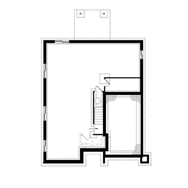 Lower Level Floor - Corbusier Modern Home 032D-0970 - Search House Plans and More