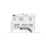 Rear Elevation - Corbusier Modern Home 032D-0970 - Search House Plans and More