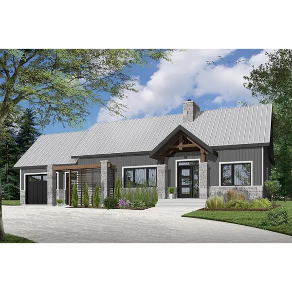 Front of Home - Olympe One-Story Home 032D-0971 - Shop House Plans and More