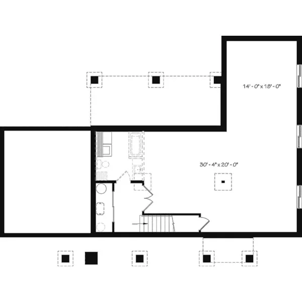 Lower Level Floor - Olympe One-Story Home 032D-0971 - Shop House Plans and More