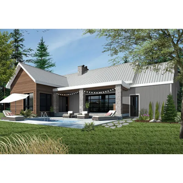 Rear Photo 01 - Olympe One-Story Home 032D-0971 - Shop House Plans and More