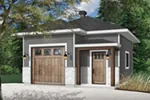 Building Plans Front of Home - Passatt 2-Car Garage 032D-0973 | House Plans and More