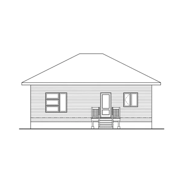 Rear Elevation - Bernard Bay 032D-0975 - Search House Plans and More