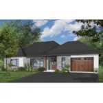 Front Photo 01 - Eve Contemporary Ranch Home 032D-0976 - Search House Plans and More